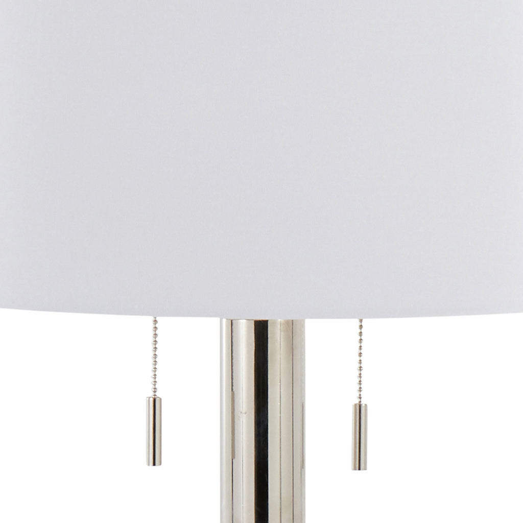 Nickel table lamp — lifestyle view