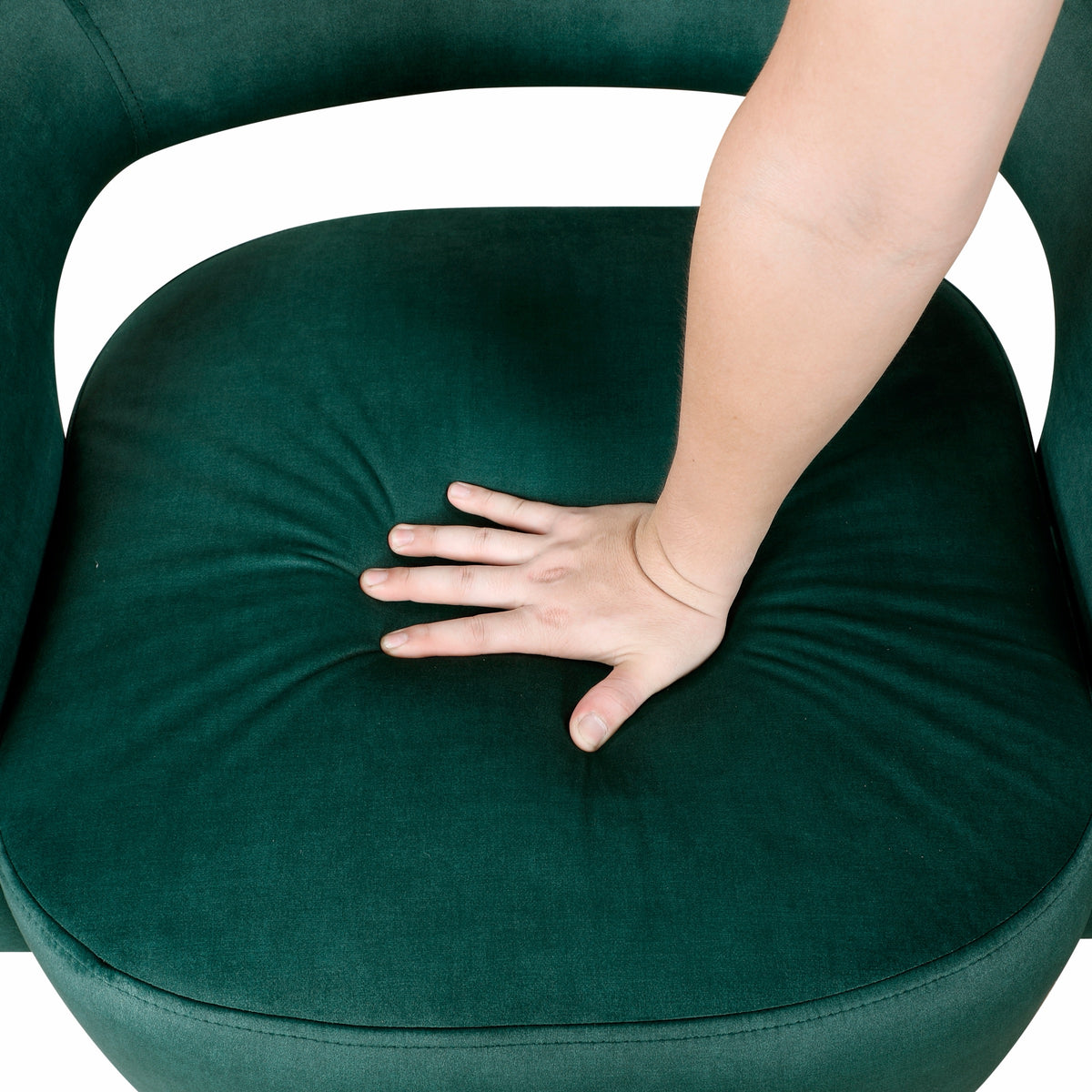 Green accent chair — lifestyle view