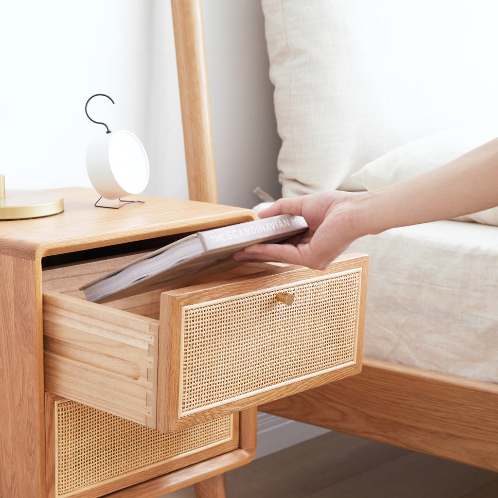 Natural nightstand — lifestyle view