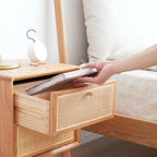 Natural nightstand — lifestyle view