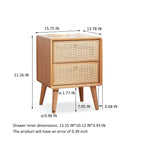Natural nightstand — close-up detail