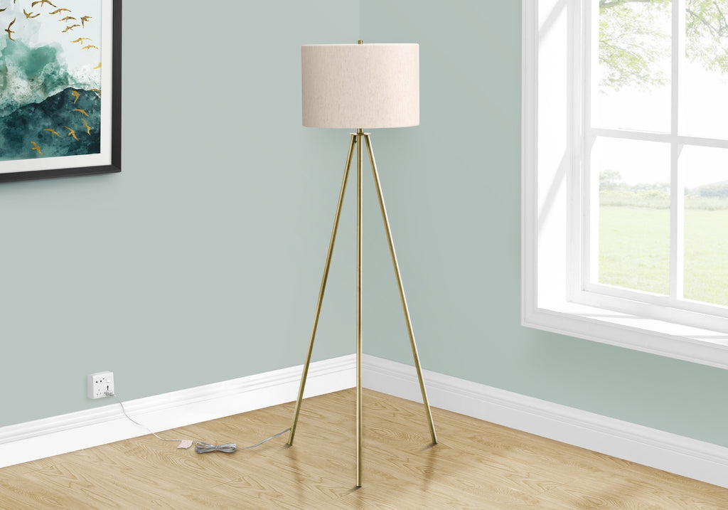 Ivory floor lamp — in-use view