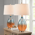 Ombre glass table lamp detail