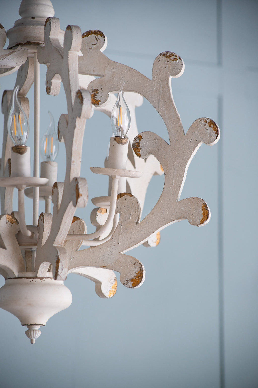 White chandelier — additional view
