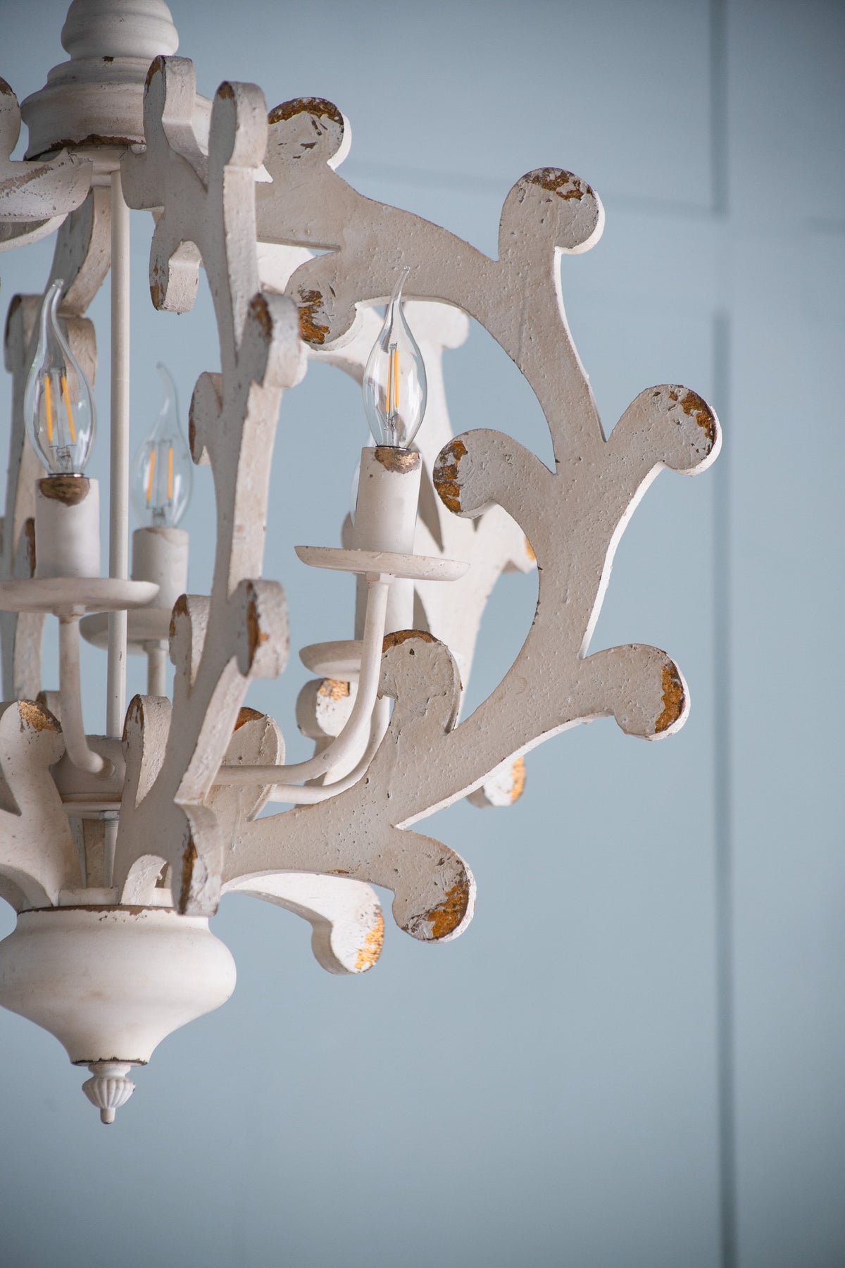 White chandelier — additional view