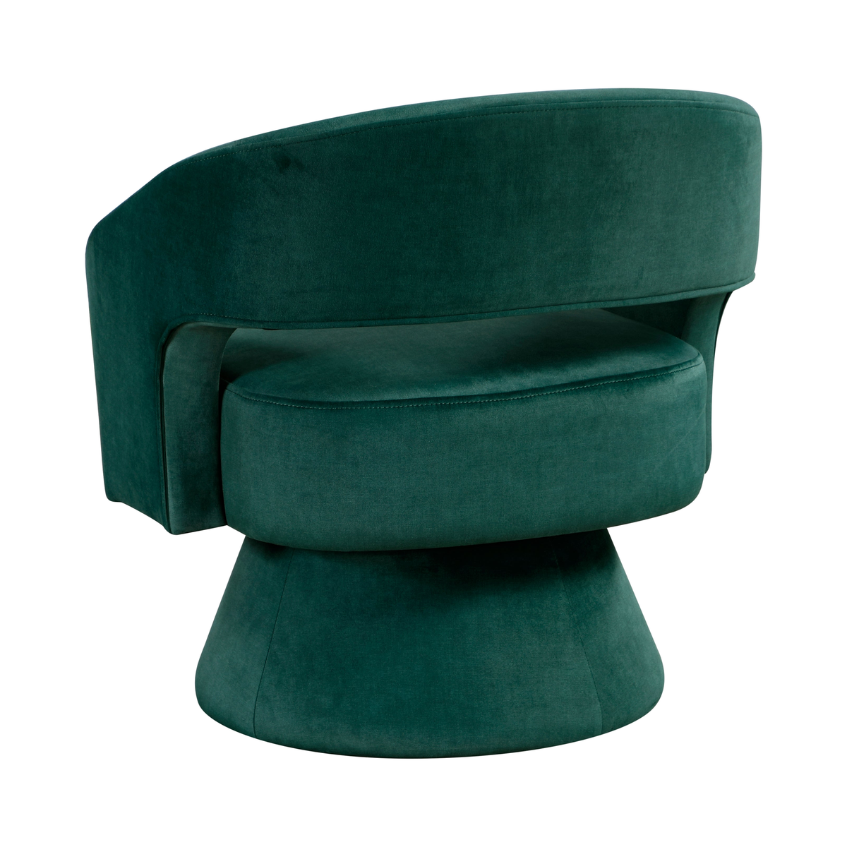 Green Velvet Accent Chair on white background