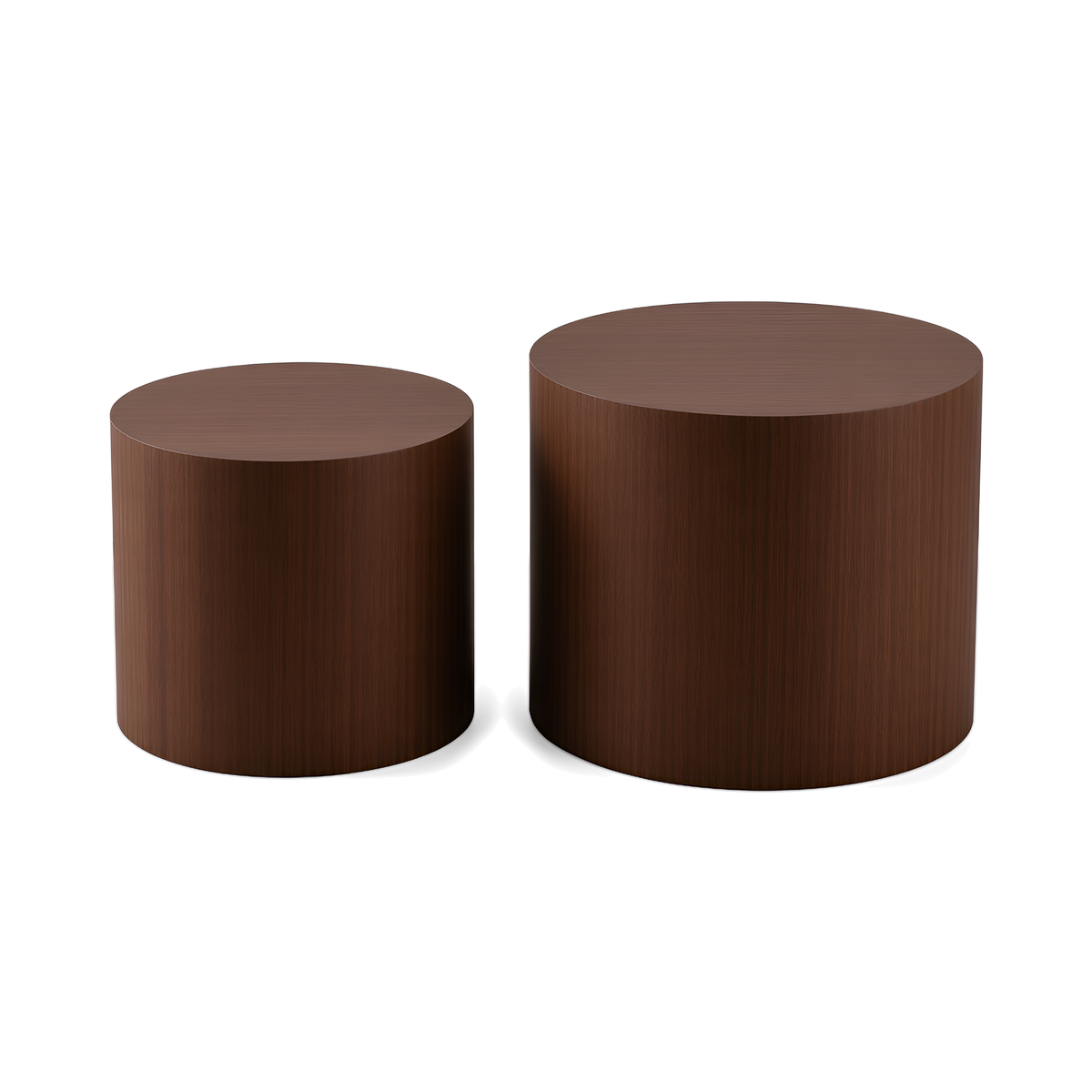 Walnut Nesting Coffee Table, Set of 2 on white background