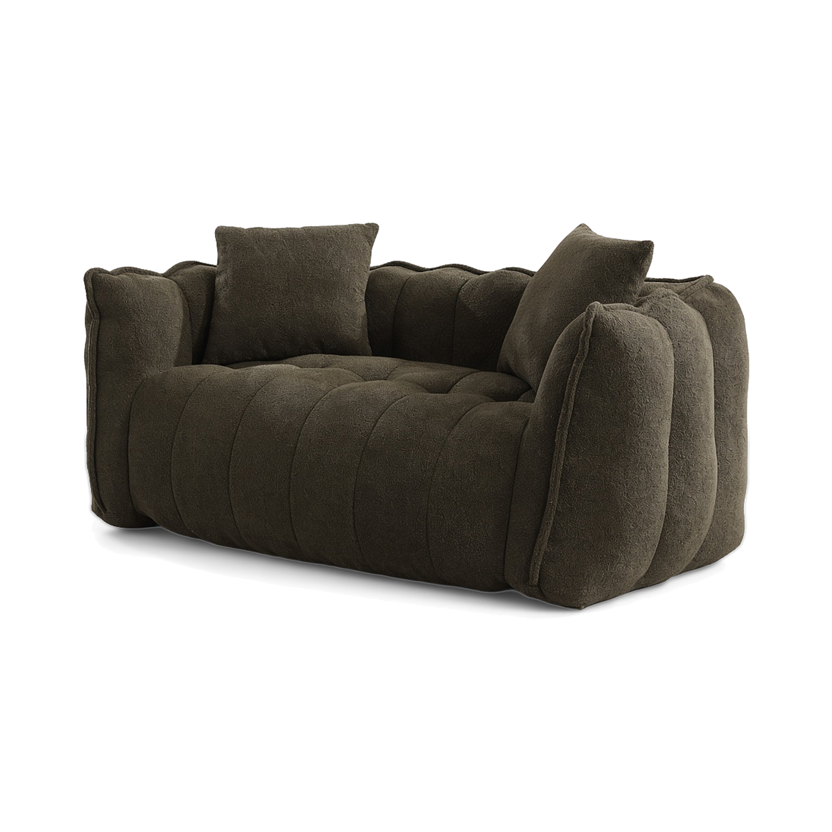 Olive Green Accent Chair on white background