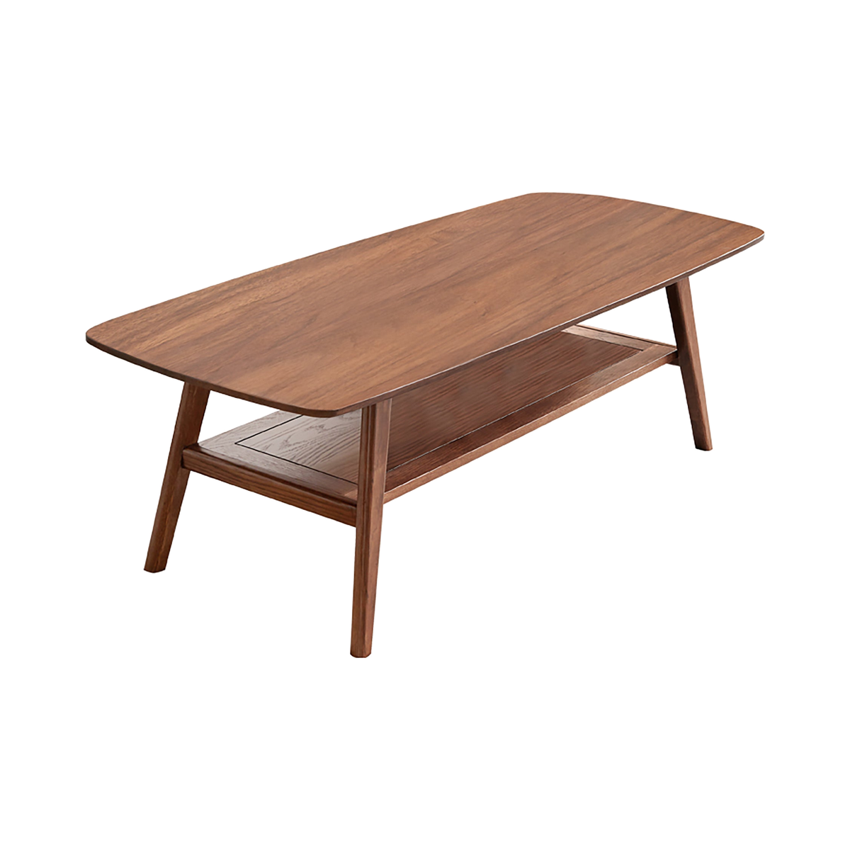 Walnut Coffee Table on white background