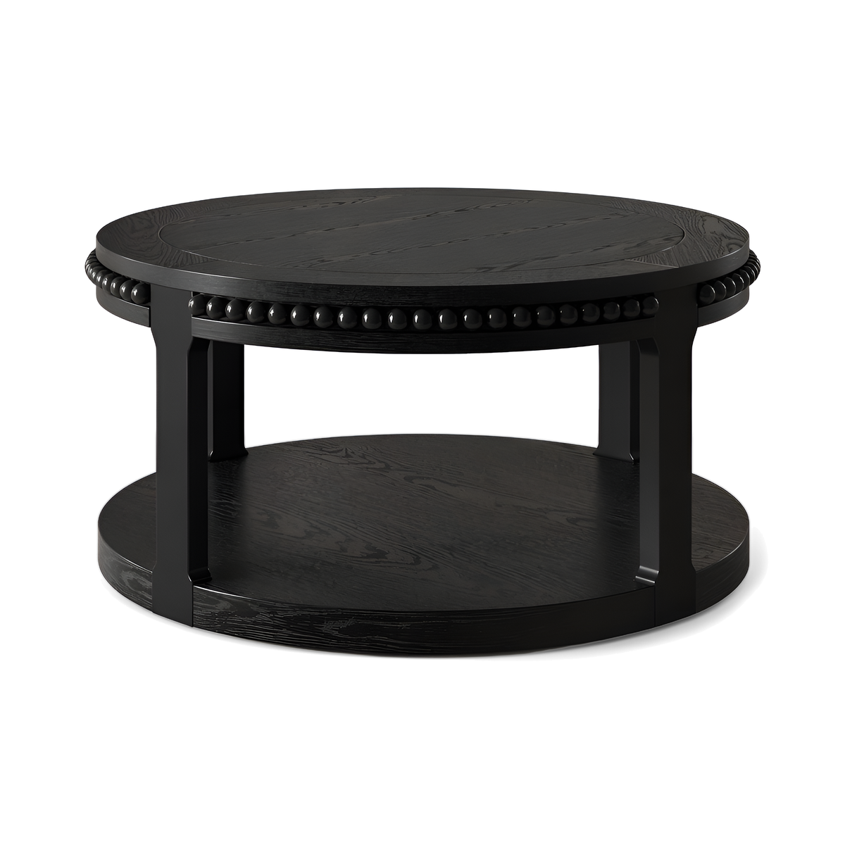 Black 31.5" Coffee Table on white background