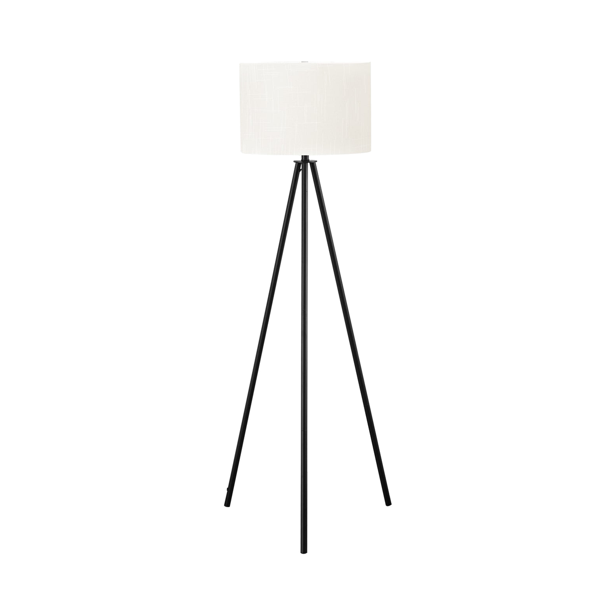 Black Metal Floor Lamp on white background